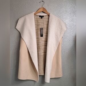 NWT Sienna Sage Faux Suede/Sherpa Sleeveless Open Vest   Size 2X